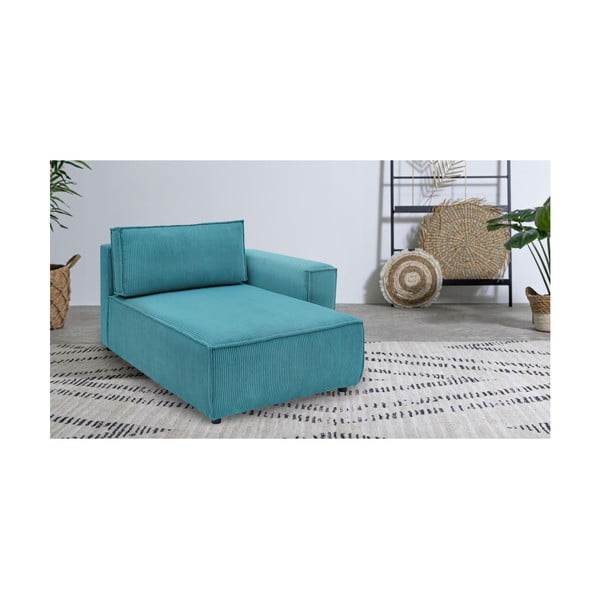 Modulo divano in velluto a coste blu, angolo destro Nihad modular - Bobochic Paris-image-1