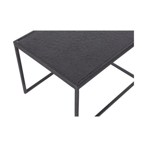Set di 2 tavoli contenitori in metallo nero Febe - WOOOD-image-2