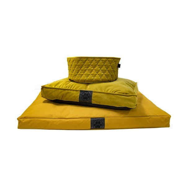 Letto in camoscio giallo 75x55 cm Middle Stitch - Ego Dekor-image-2
