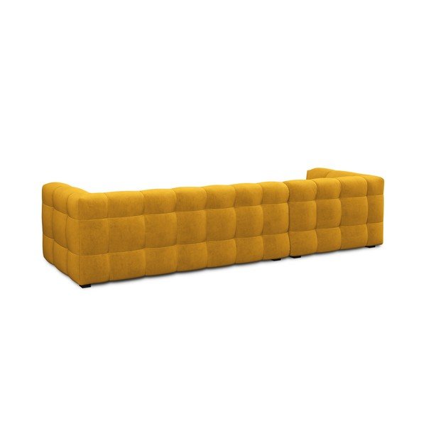 Divano angolare in velluto giallo, angolo sinistro Vesta - Windsor & Co Sofas-image-4