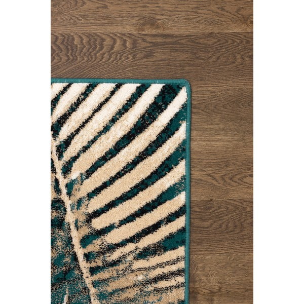 Tappeto in lana color petrolio 133x180 cm Areca - Agnella-image-3