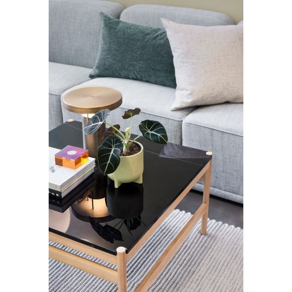 Tavolino con piano nero in marmo 80x80 cm Raw - Hübsch-image-4