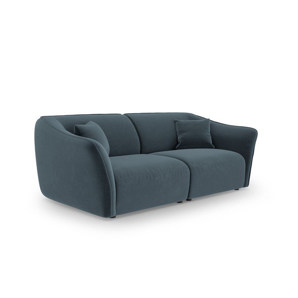 Divano blu con rivestimento in velluto 206 cm Tokyo – Cosmopolitan Design-image-2