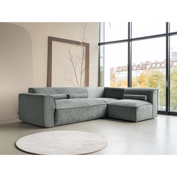 Divano angolare componibile in verde chiaro (con penisola a destra) Flex Felix – Miuform-image-3