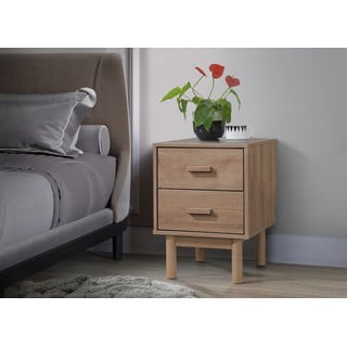 Comodino effetto rovere in colore naturale Melanie - Støraa