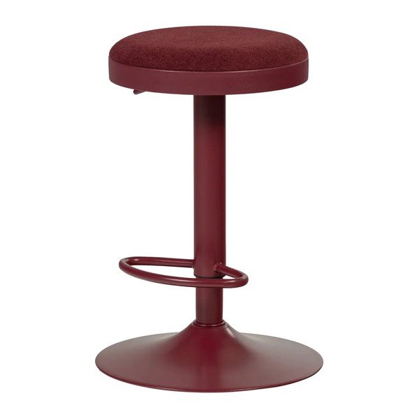 Sedia da bar burgundy imbottito con altezza regolabile Mevo – WOOOD