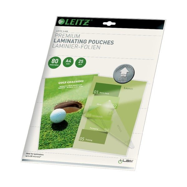 Set di 25 tasche per plastificazione, A3, 80 mic - Leitz