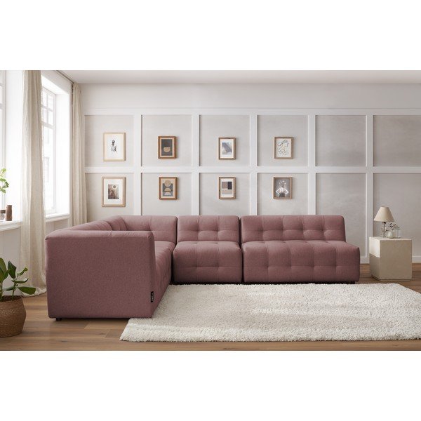 Divano angolare rosa scuro (angolo sinistro) Kleber - Bobochic Paris-image-1