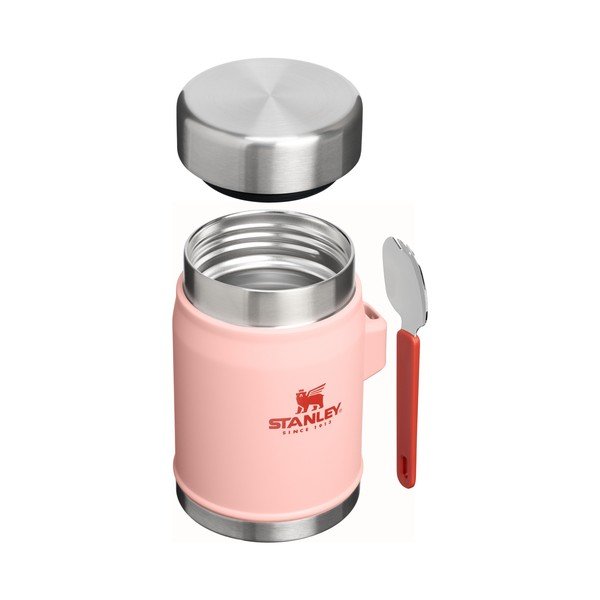 Borraccia termica color pesca in acciaio inox 400 ml Legendary Food Jar + Spork Peach Rose – Stanley-image-2