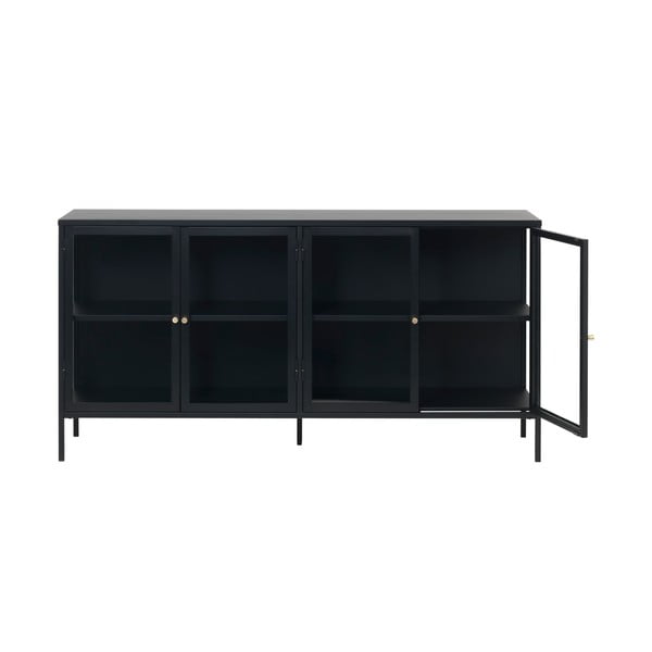 Vetrina in metallo nero 170x85 cm Carmel - Unique Furniture-image-2