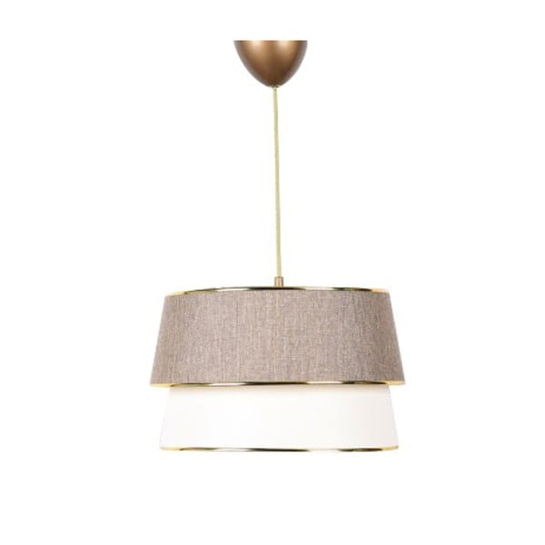 Lampadario beige/color crema con paralume in tessuto ø 30 cm – Opviq lights