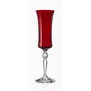 Set di 6 bicchieri da champagne rossi Extravagance, 190 ml Grace - Crystalex