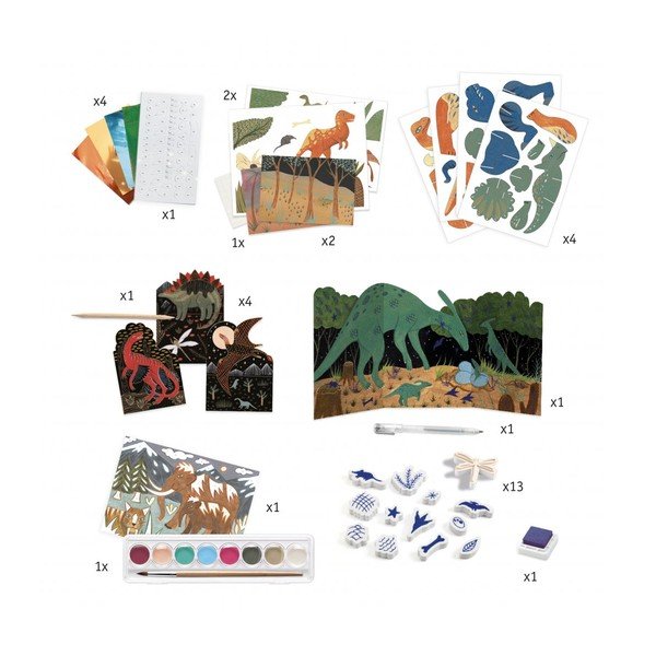 Set artistico creativo Dinosauri - Djeco-image-2