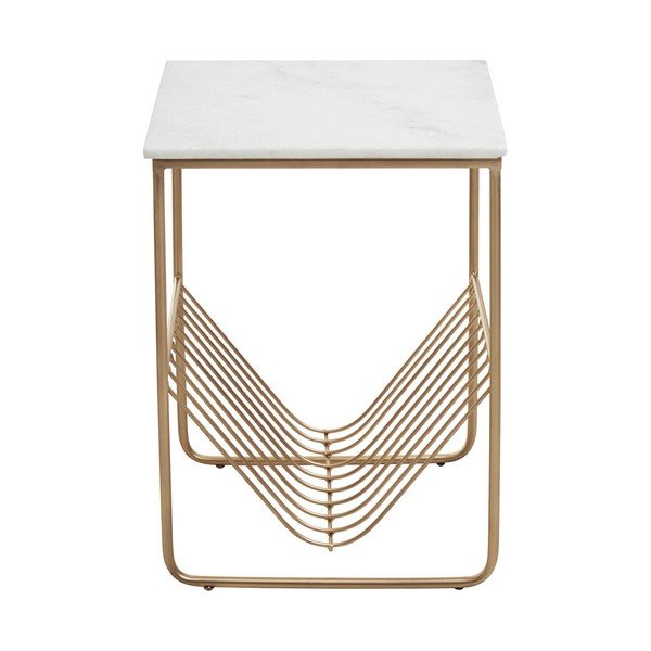 Tavolino con piano in marmo 40x40 cm Mandoli – Premier Housewares-image-3