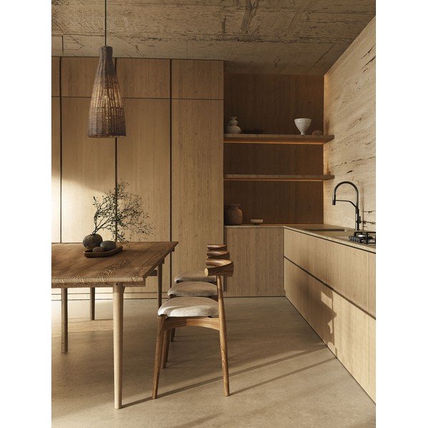 Lampadario di colore naturale in rattan ø 19,5 cm Rielo – Nova Luce-image-2