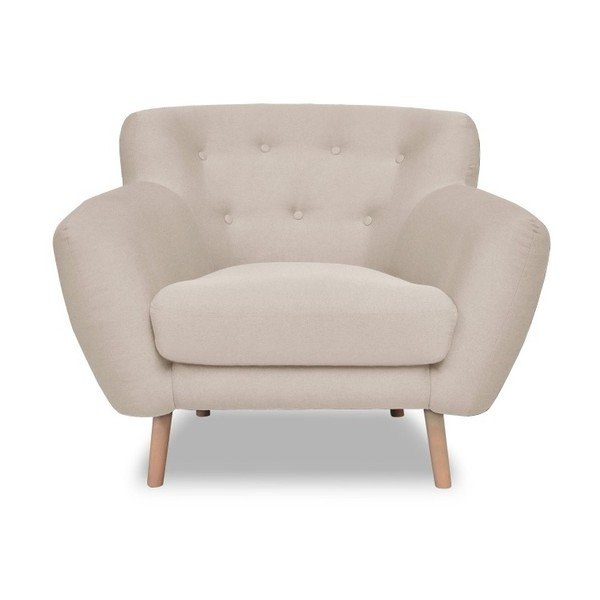 Poltrona di design cosmopolita grigia e beige London - Cosmopolitan Design