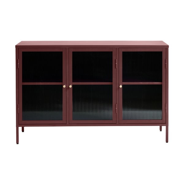 Vetrina rossa in metallo 132x85 cm Bronco - Unique Furniture