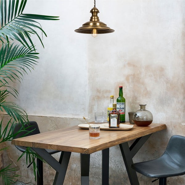 Lampadario color bronzo con paralume in metallo ø 39 cm Obyla – Opviq lights-image-1