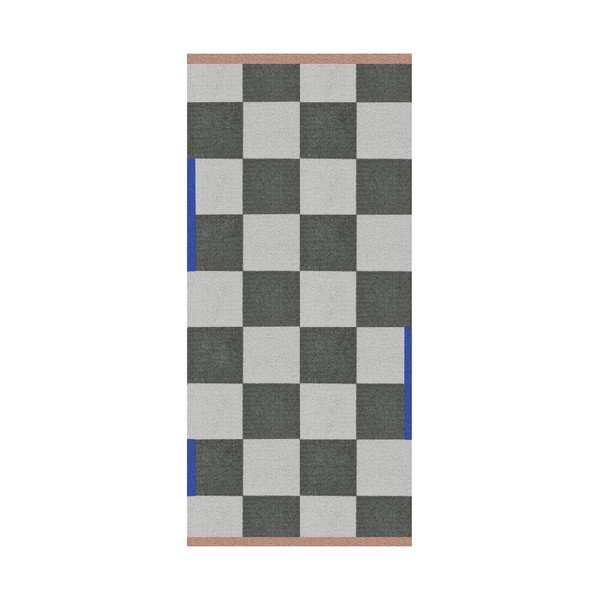 Tappeto verde scuro/color crema lavabile 70x150 cm Square – Mette Ditmer Denmark