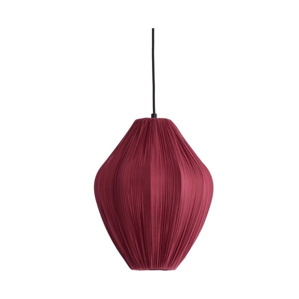 Lampadario burgundy con paralume in tessuto ø 12 cm Verita – Light & Living
