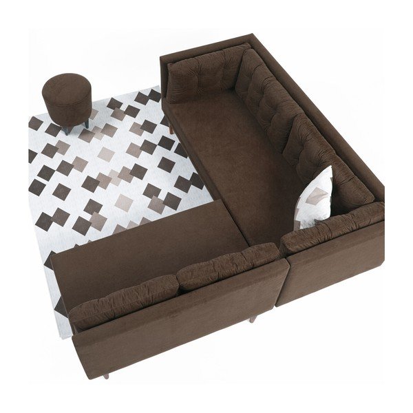 Divano angolare marrone Barbara - Balcab Home-image-1