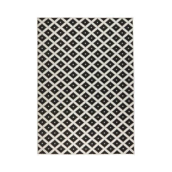 Tappeto bifacciale a motivi bianchi e neri , 120 x 170 cm - Bougari