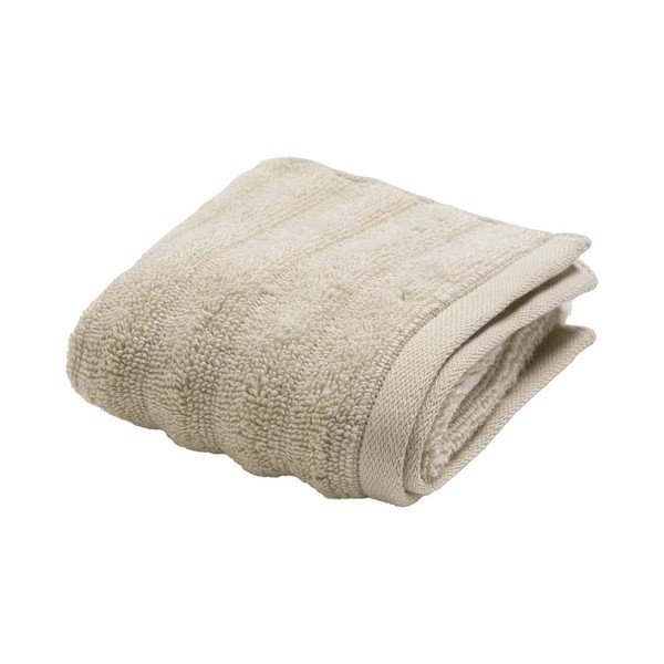 Asciugamano tipo terry beige in cotone 30x50 cm Maya – douceur d'intérieur