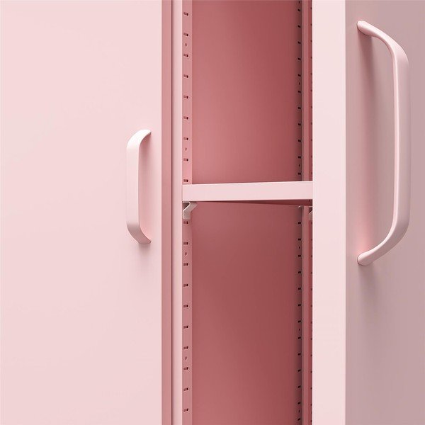 Armadio in metallo rosa 90x185 cm Cache - Novogratz-image-1