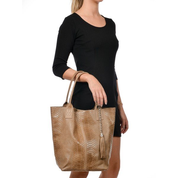 Borsa shopper in pelle marrone Lola - Renata Corsi-image-4