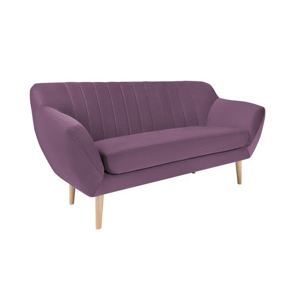 Divano in velluto viola Sardaigne, 158 cm - Mazzini Sofas-image-1