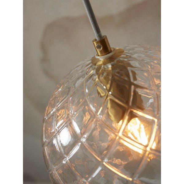 Lampada a sospensione grigia con paralume in vetro ø 22 cm Venice - it's about RoMi-image-3