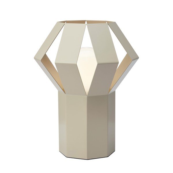 Lampada da tavolo beige in metallo con paralume in metallo (altezza totale 27 cm) Octa – Markslöjd