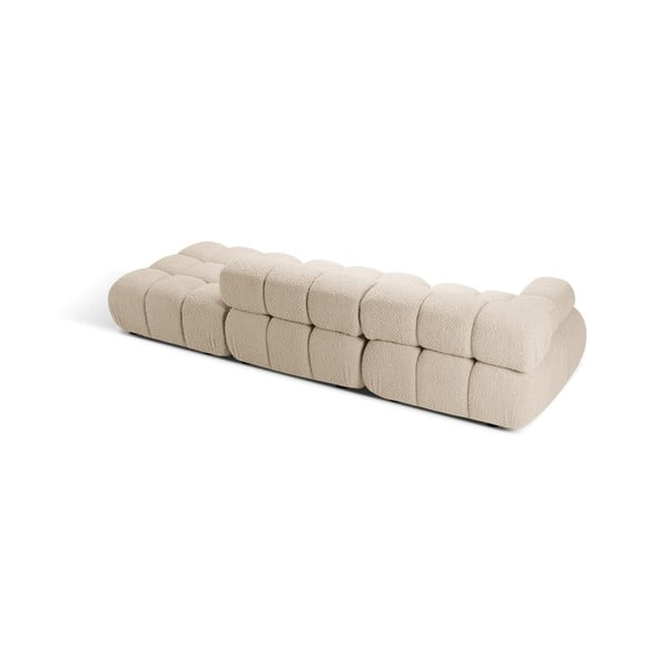 Divano componibile beige con rivestimento in bouclé 288 cm Bellis – Micadoni -image-4