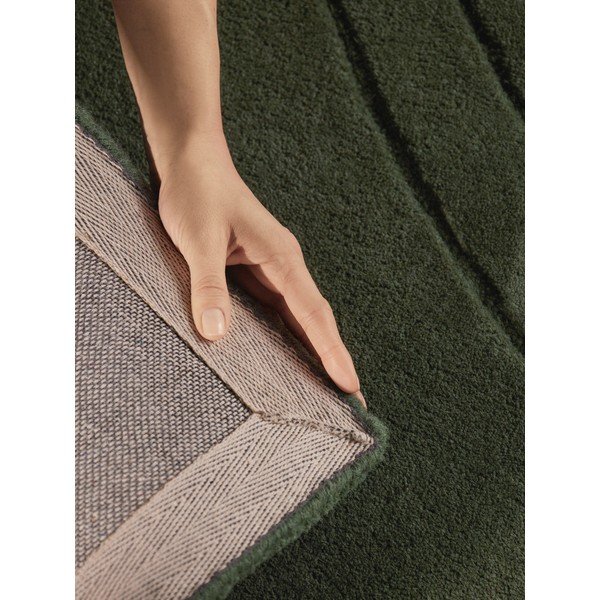Tappeto verde scuro in lana tessuto a mano 200x300 cm Arcura – Vikosa-image-4
