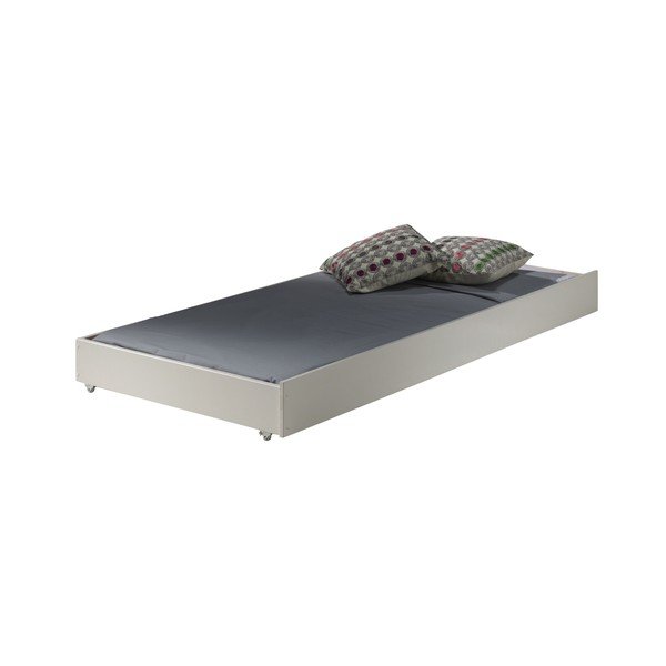 Letto a castello in pino bianco con spazio contenitivo 90x200 cm SCOTT - Vipack-image-3