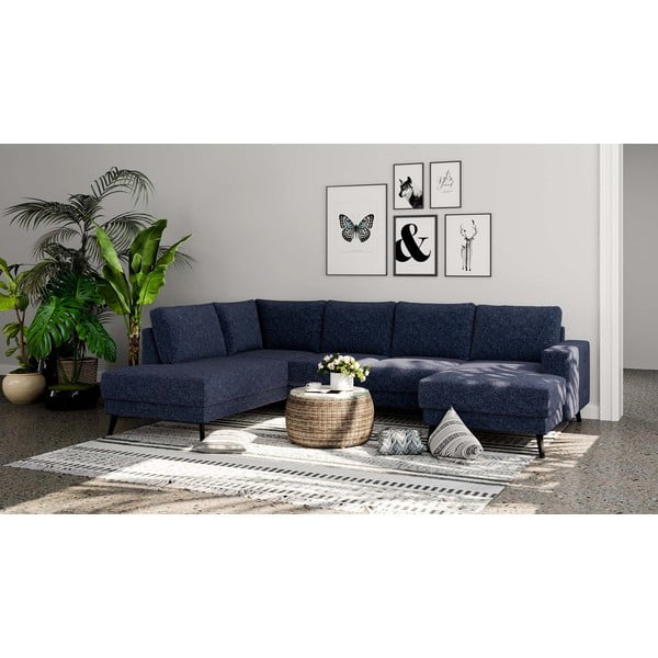 Divano angolare blu scuro (angolo sinistro) Fynn - Ghado-image-1