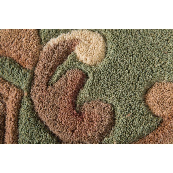 Tappeto di lana verde , 67 x 127 cm Aubusson - Flair Rugs-image-1