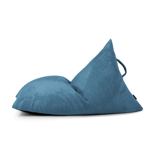 Pouf a sacco per bambini blu con rivestimento in velluto a coste Razzy – SLOWDOWN