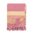 Coperta gialla e rosa in cotone riciclato 130x160 cm Isnel – Bloomingville