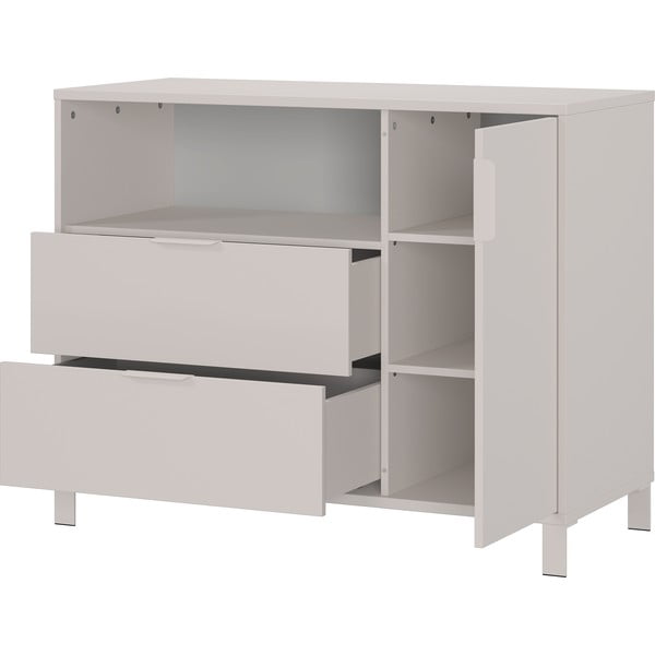 Cassettiera per bambini color crema 115x92x54 cm Alkmaar – Germania-image-3