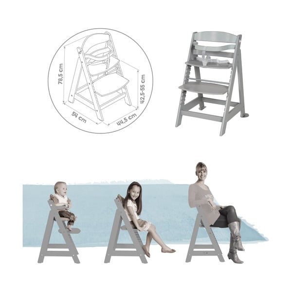 Seggiolone grigio tortora Miffy – Roba-image-2