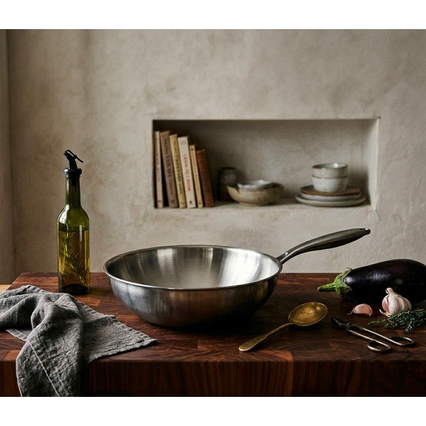 Padella wok in acciaio inox ø 30 cm Steela – Orion-image-1