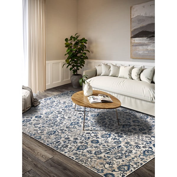 Tappeto blu e crema 120x170 cm Ernest - Villeroy&Boch-image-1