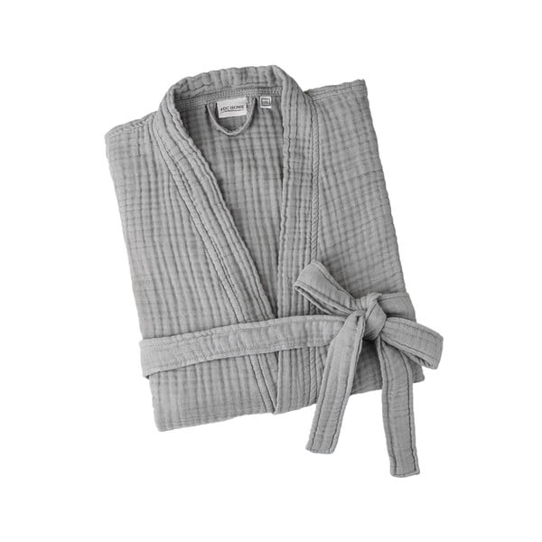 Accappatoio grigio in mussola S/M Kimono – Foutastic-image-2