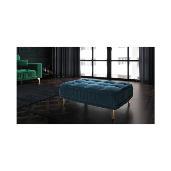 Pouf in velluto blu scuro Devichy Chloe - devichy-image-3