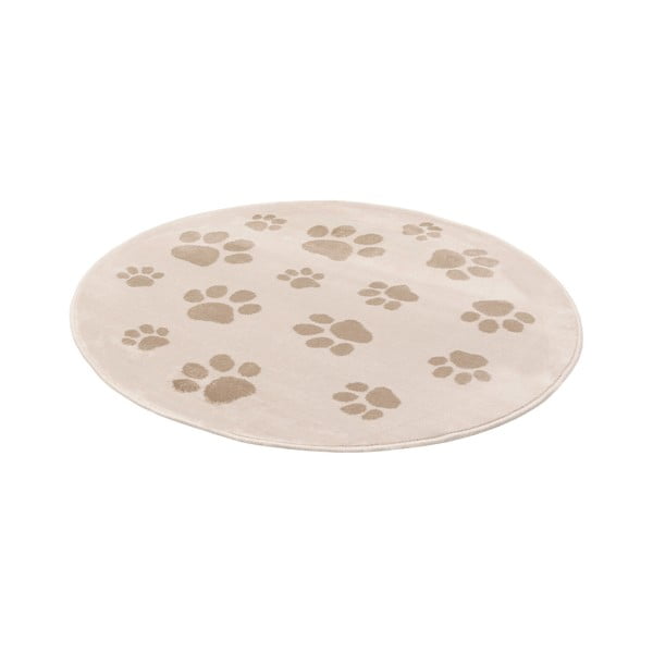 Tappeto per bambini beige ø120 cm Paws Light Beige – FD-image-4