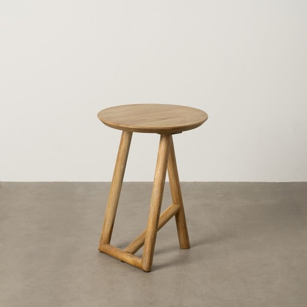 Tavolino rotondo in mango massiccio ø 40 cm Mao – Ixia-image-1