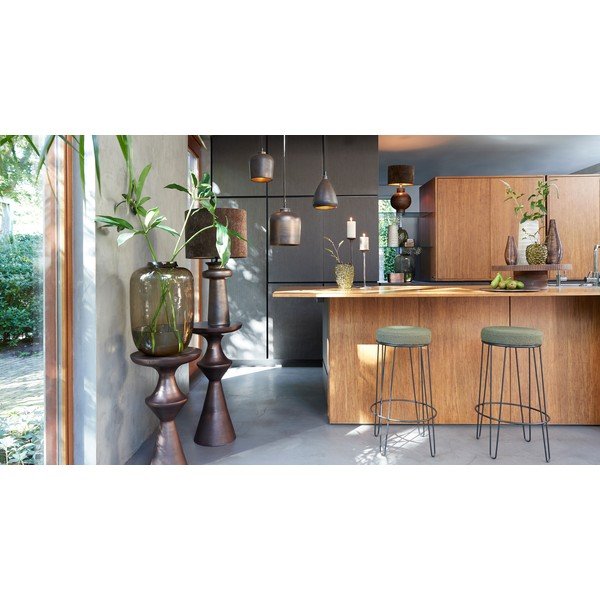 Lampadario color bronzo con paralume in ceramica ø 22,5 cm Dena - Light & Living-image-2