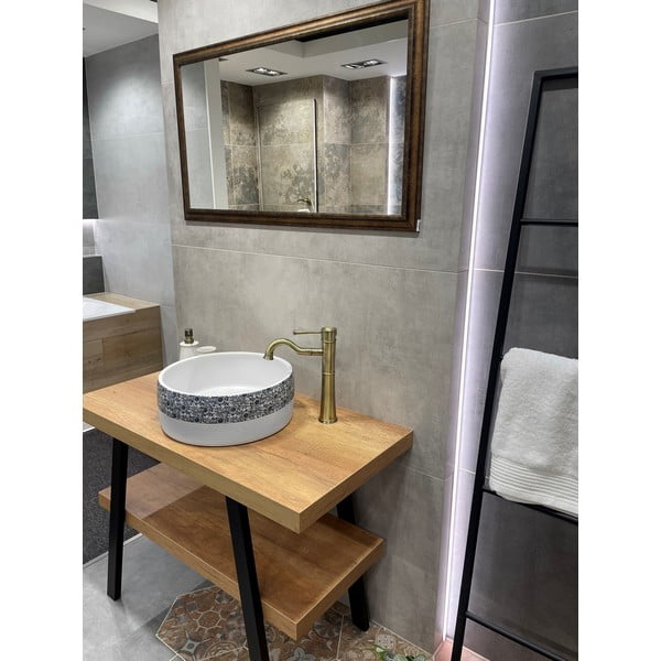 Lavabo rotondo bianco in ceramica ø 41 cm Priori – Sapho-image-2