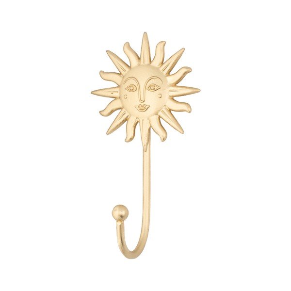 Gancio da parete dorato in metallo Sun – Sass & Belle